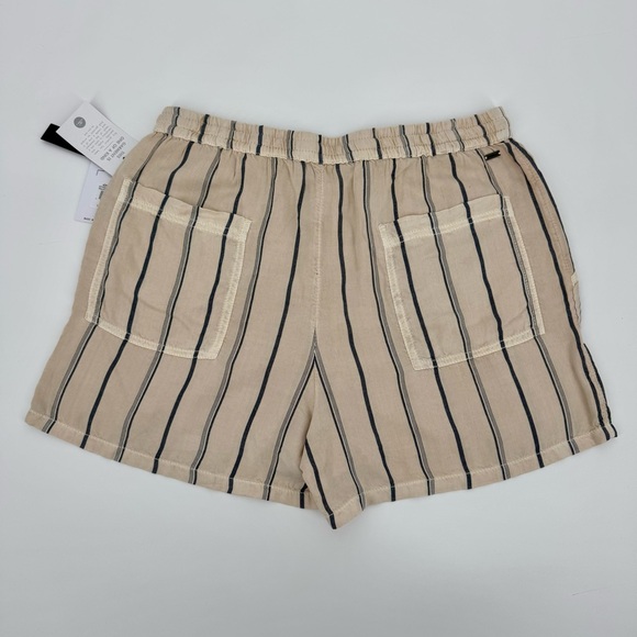 O’Neill Fran stripe cream and blue shorts - Picture 4 of 5
